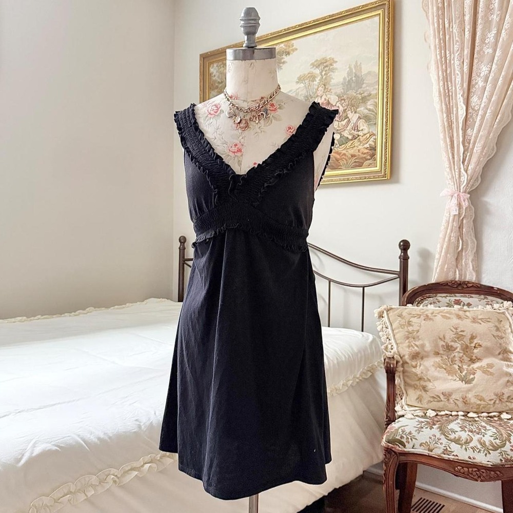 Y2K 6 Degrees size medium black babydoll dress